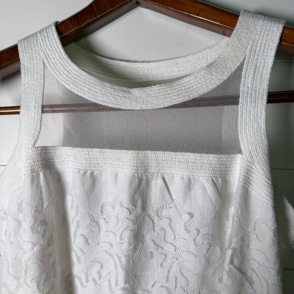 Max Studio White Sleeveless Lace Dress Small Summer Resort - Picture 7 of 7